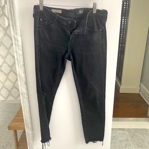 AG Distressed Crop Jeans